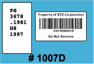 Click to download template or print sample 1007D labels